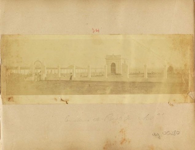 Vista panorâmica do Cemitério Brasileiro de Nossa Senhora do Bom Fim, no Paraguai, atribuída a Luiz Terragno, em 1869.